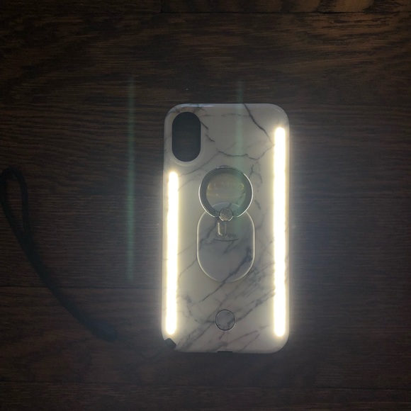 LuMee Duo On The Glow Bundle iPhone X/XS - White Marble - Picture 2 of 5